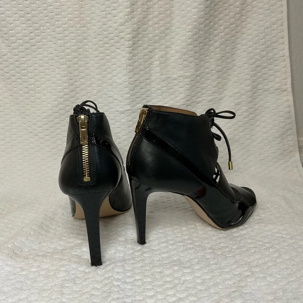 Calvin Klein Black leather‎ High Heels Pumps Size 8.5